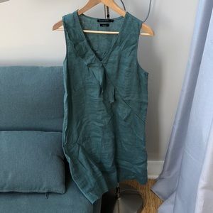 Beautiful linen turquoise dress from Paris